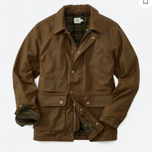 Men's Huckberry Flint and Tinder Hudson Waxed Flannel Lined Jacket XL - Picture 1 of 7